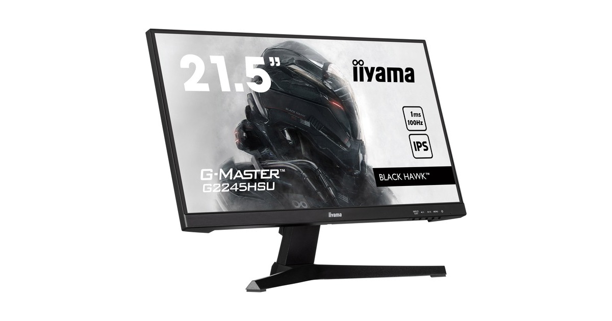 iiyama G-Master G2245HSU-B1, LED-Monitor(55 cm (21 Zoll), schwarz, FullHD, IPS, AMD Free-Sync, 100Hz Panel)
