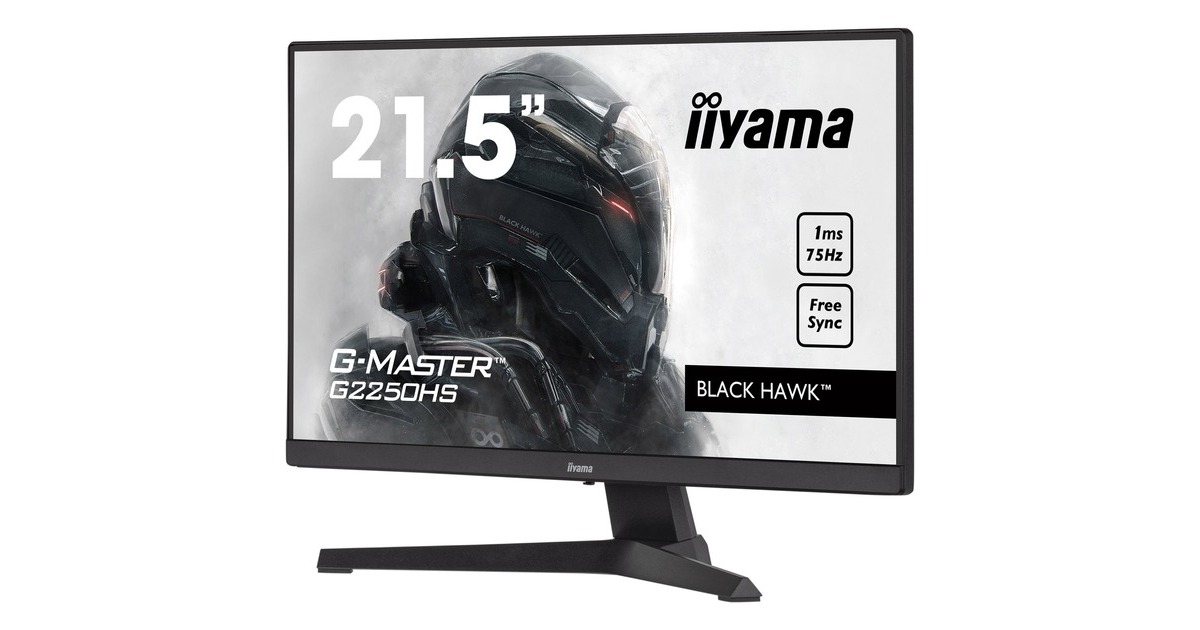 iiyama G-Master G2250HS-B1, Gaming-Monitor(54.7 cm (21.5 Zoll), schwarz (matt), FullHD, AMD Free-Sync, 75 Hz)