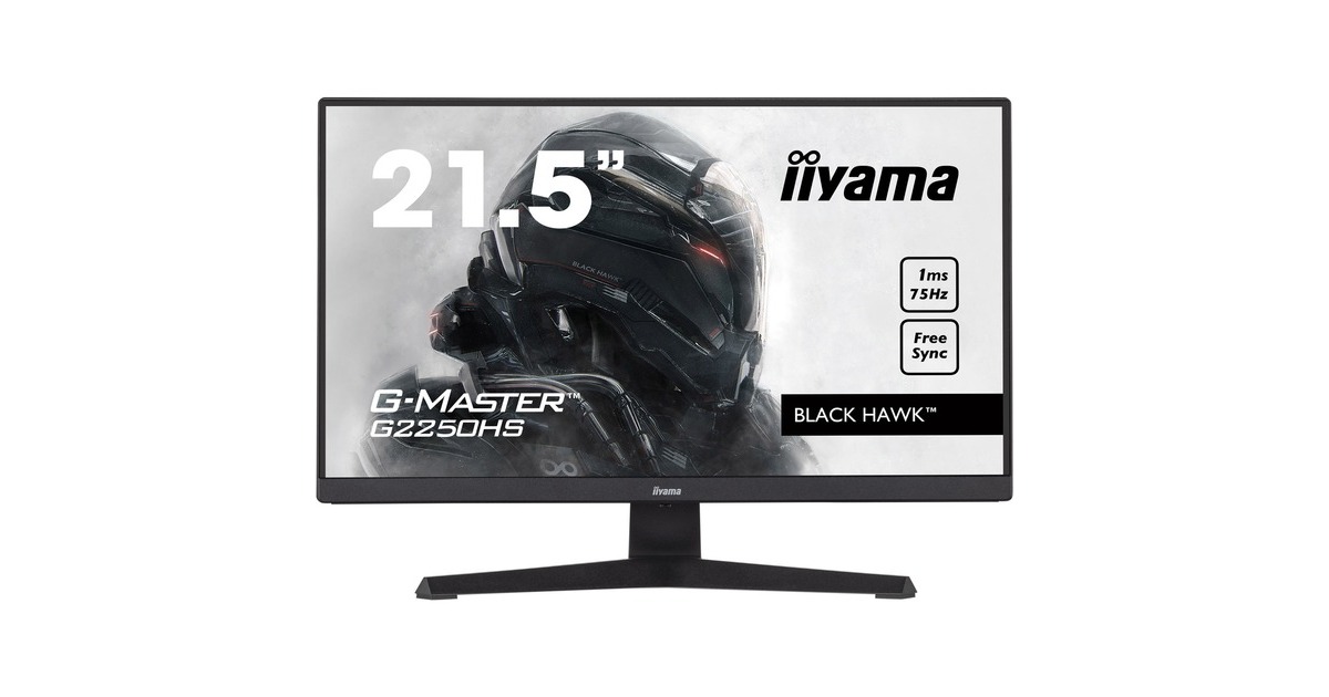 iiyama G-Master G2250HS-B1, Gaming-Monitor(54.7 cm (21.5 Zoll), schwarz (matt), FullHD, AMD Free-Sync, 75 Hz)