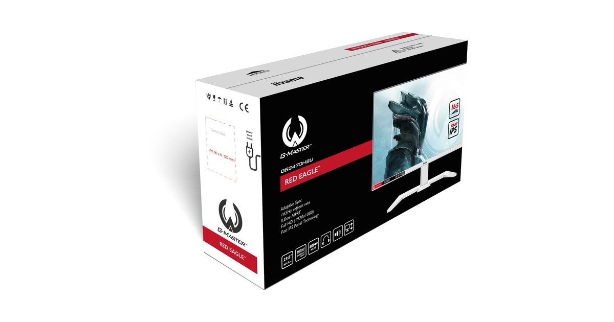 iiyama G-Master GB2470HSU-W5, Gaming-Monitor(60.5 cm (24 Zoll), weiß, FullHD, IPS, AMD Free-Sync Technologie, 165Hz Panel)