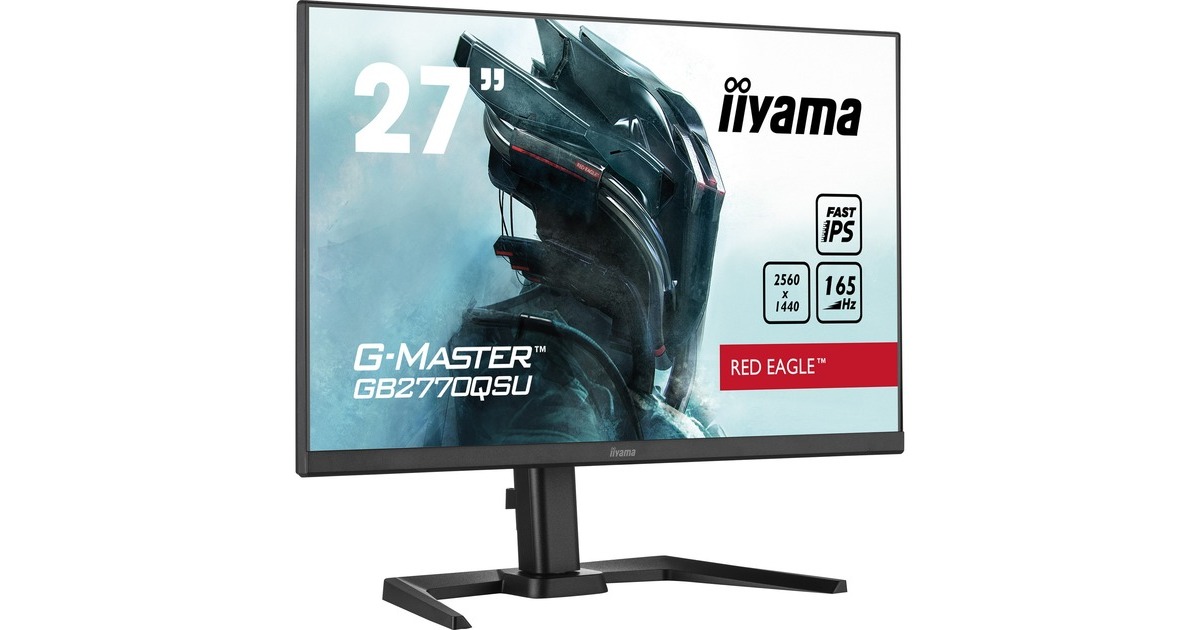 iiyama G-Master GB2770QSU-B5, Gaming-Monitor(68 cm (27 Zoll), schwarz (matt), QHD, IPS, AMD Free-Sync, HDMI, 165Hz Panel)