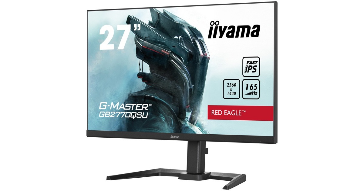 iiyama G-Master GB2770QSU-B5, Gaming-Monitor(68 cm (27 Zoll), schwarz (matt), QHD, IPS, AMD Free-Sync, HDMI, 165Hz Panel)