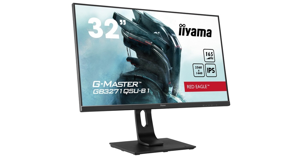 iiyama G-Master GB3271QSU-B1, Gaming-Monitor(80 cm (32 Zoll), schwarz, WQHD, IPS, AMD Free-Sync, 165Hz Panel)