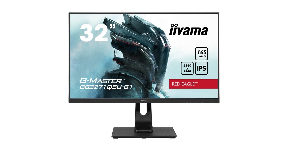 iiyama G-Master GB3271QSU-B1, Gaming-Monitor(80 cm (32 Zoll), schwarz, WQHD, IPS, AMD Free-Sync, 165Hz Panel)