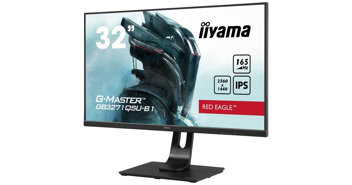 iiyama G-Master GB3271QSU-B1, Gaming-Monitor(80 cm (32 Zoll), schwarz, WQHD, IPS, AMD Free-Sync, 165Hz Panel)