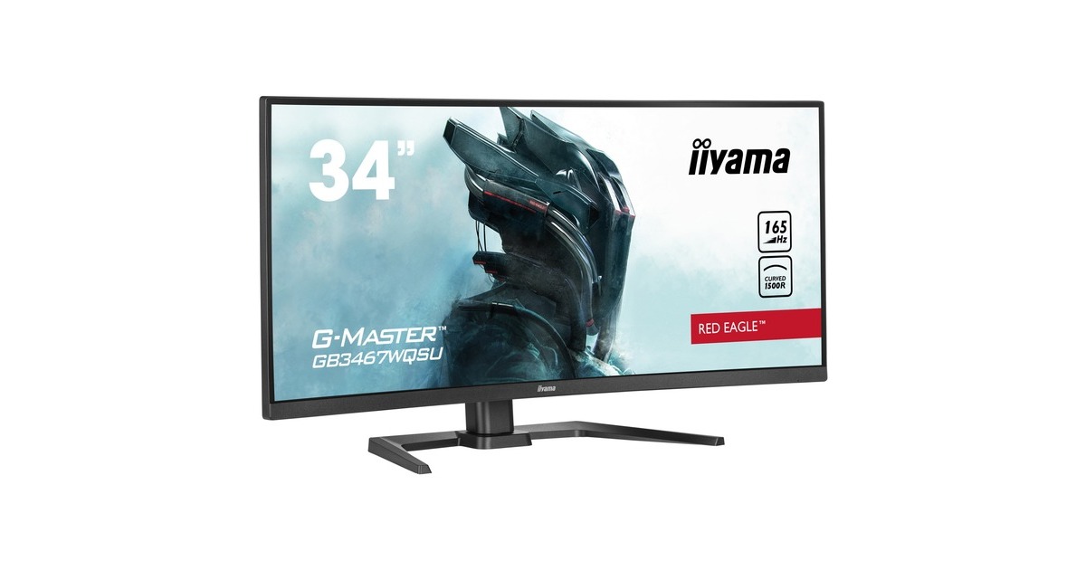 iiyama G-Master GB3467WQSU-B5, Gaming-Monitor(86.4 cm (34 Zoll), schwarz, WQHD, VA, AMD Free-Sync, HDR, 165Hz Panel)