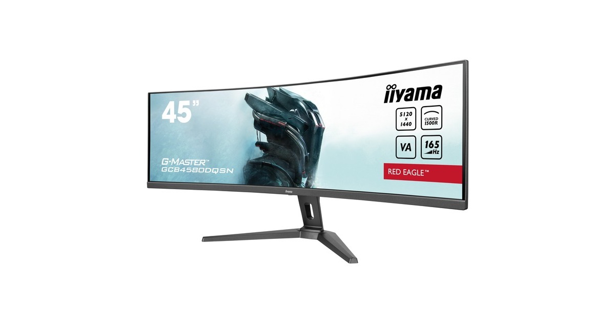 iiyama G-Master GCB4580DQSN-B1, Gaming-Monitor(113 cm (44 Zoll), schwarz (matt), DQHD, VA, Curved, AMD Free-Sync, 165Hz Panel)