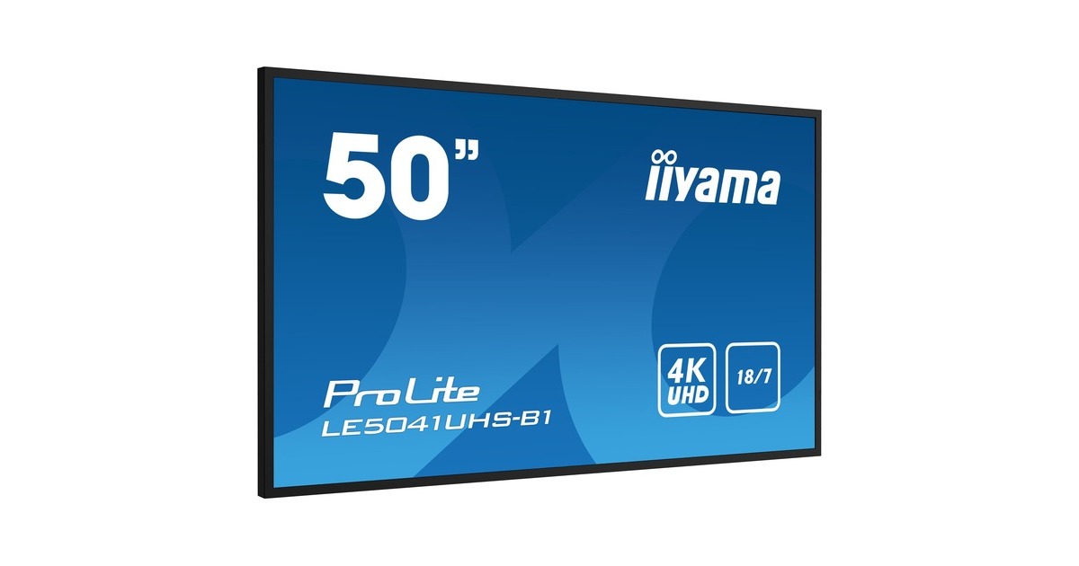 iiyama LE5041UHS-B1, Public Display(schwarz, UltraHD/4K, HDMI, VA-Panel)