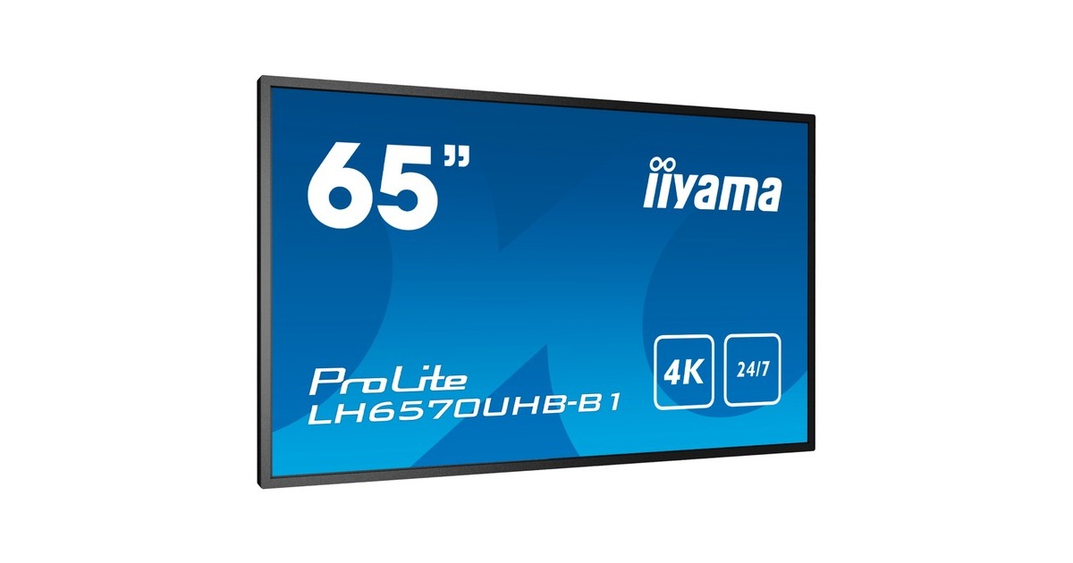 iiyama LH6570UHB-B1, Public Display(schwarz, UltraHD/4K, Android TV, HDMI)