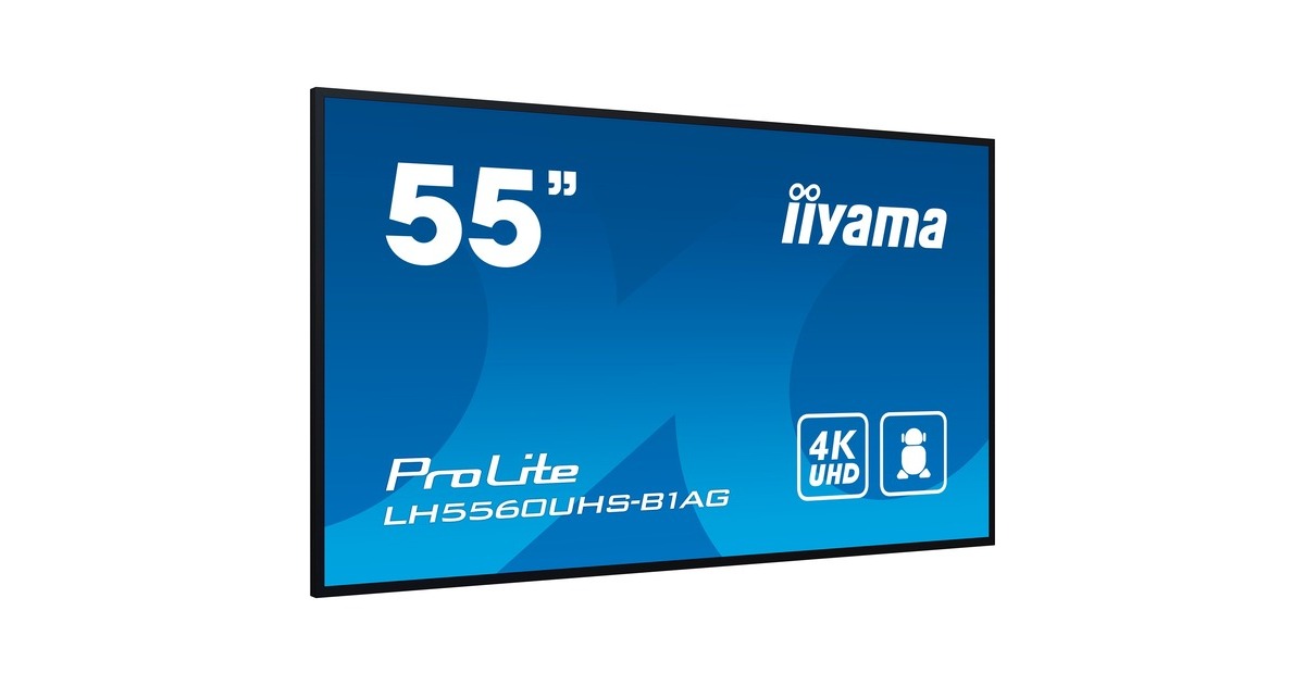 iiyama ProLite LH5560UHS-B1AG, Public Display(schwarz, UltraHD/4K, IPS, Lautsprecher) iiyama ProLite LH5560UHS-B1AG, Public Display(schwarz, UltraHD/4K, IPS, Lautsprecher)