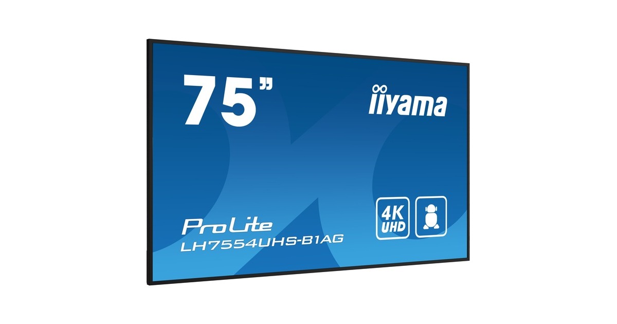 iiyama ProLite LH7554UHS-B1AG, Public Display(schwarz, UltraHD/4K, IPS, Lautsprecher) iiyama ProLite LH7554UHS-B1AG, Public Display(schwarz, UltraHD/4K, IPS, Lautsprecher)