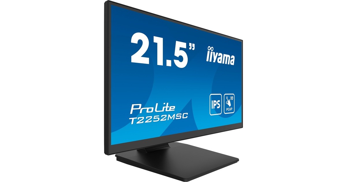 iiyama ProLite T2252MSC-B2, LED-Monitor(54.5 cm (21.5 Zoll), schwarz (matt), FHD, IPS, Touchscreen, HDMI)
