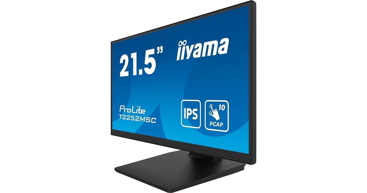 iiyama ProLite T2252MSC-B2, LED-Monitor(54.5 cm (21.5 Zoll), schwarz (matt), FHD, IPS, Touchscreen, HDMI)