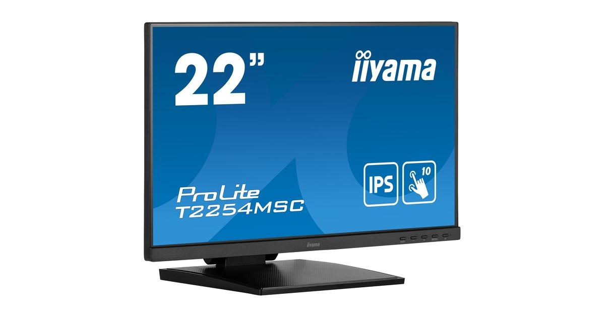 iiyama ProLite T2254MSC-B1AG, LED-Monitor(55 cm (22 Zoll), schwarz, FullHD, IPS, Touchscreen)