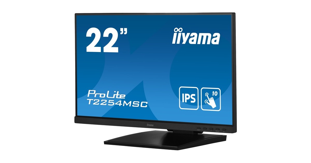 iiyama ProLite T2254MSC-B1AG, LED-Monitor(55 cm (22 Zoll), schwarz, FullHD, IPS, Touchscreen)