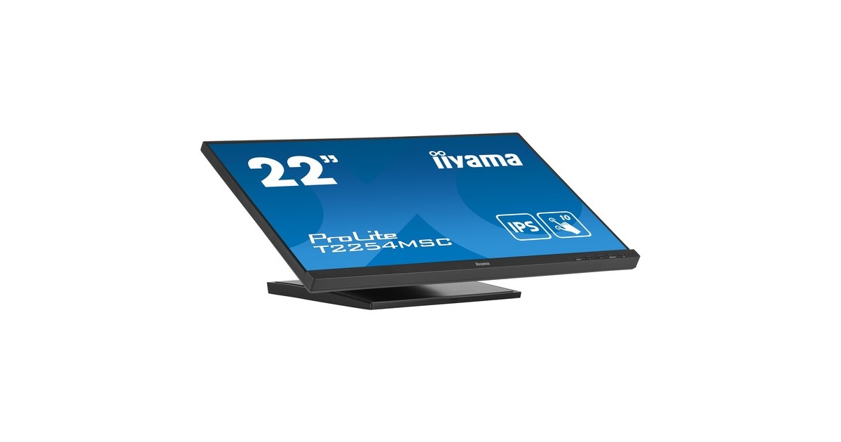 iiyama ProLite T2254MSC-B1AG, LED-Monitor(55 cm (22 Zoll), schwarz, FullHD, IPS, Touchscreen)