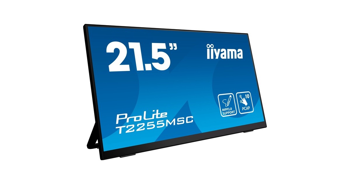 iiyama ProLite T2255MSC-B1, LED-Monitor(54.5 cm (21.5 Zoll), schwarz, Full HD, IPS, HDMI, DisplayPort)