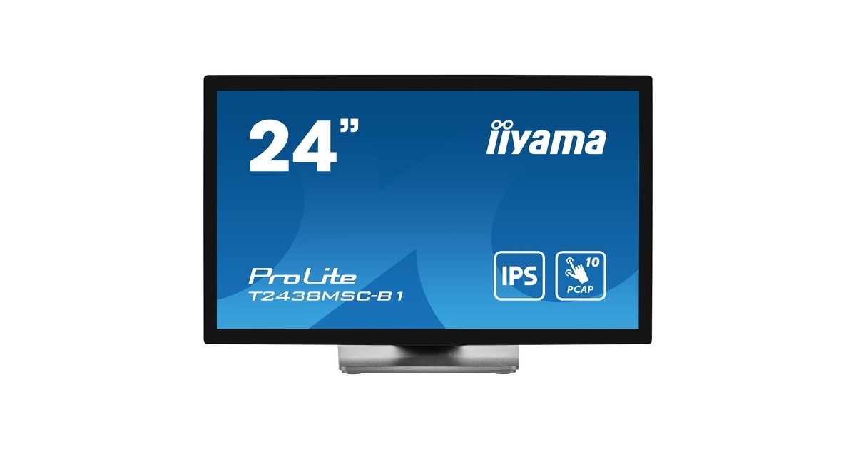 iiyama ProLite T2438MSC-B1, LED-Monitor(60.5 cm (23.8 Zoll), schwarz (matt), FullHD, IPS, Touchscreen)