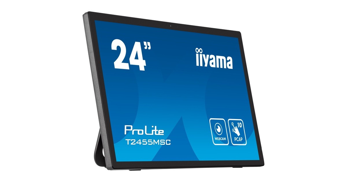 iiyama ProLite T2455MSC-B1, LED-Monitor(61 cm (24 Zoll), schwarz (matt), FullHD, IPS, Touchscreen)