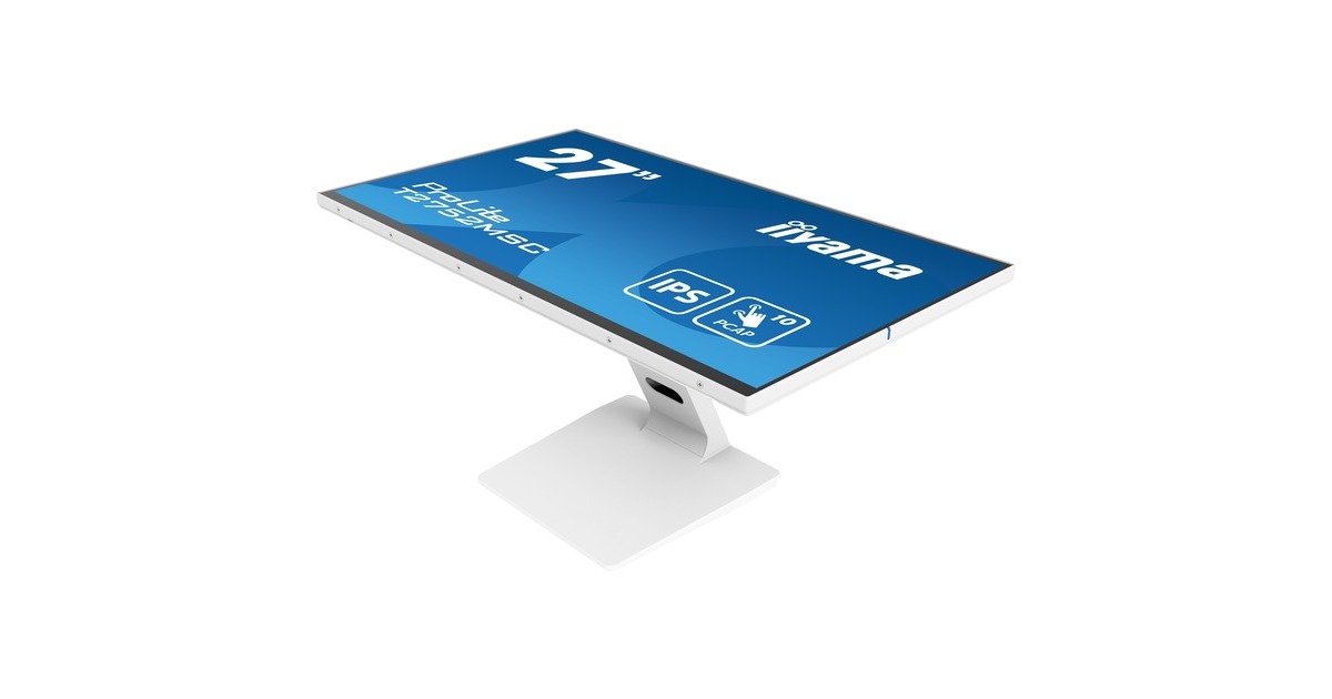 iiyama ProLite T2752MSC-W1, LED-Monitor(68.6 cm (27 Zoll), weiß (matt), Full HD, IPS, Touchscreen, HDMI, DisplayPort, USB )
