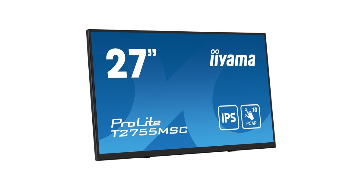 iiyama ProLite T2755MSC-B1, LED-Monitor(69 cm (27 Zoll), schwarz (matt), FullHD, IPS, Touchscreen)