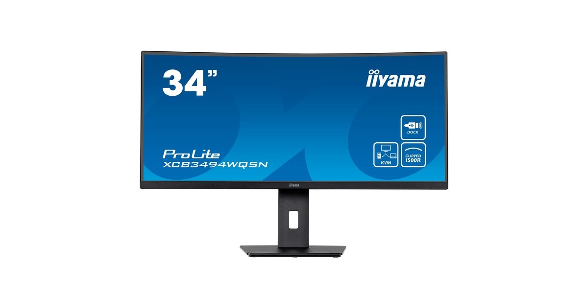 iiyama ProLite XCB3494WQSN-B5, LED-Monitor(86 cm (34 Zoll), schwarz (matt), UWQHD, VA, USB-C, 120Hz Panel)