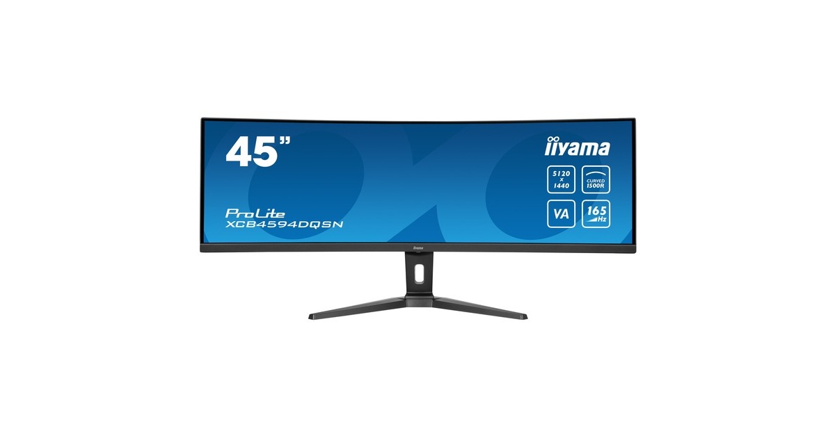 iiyama ProLite XCB4594DQSN-B1, Gaming-Monitor(113 cm (44 Zoll), schwarz (matt), DQHD, VA, Curved, 165Hz Panel)