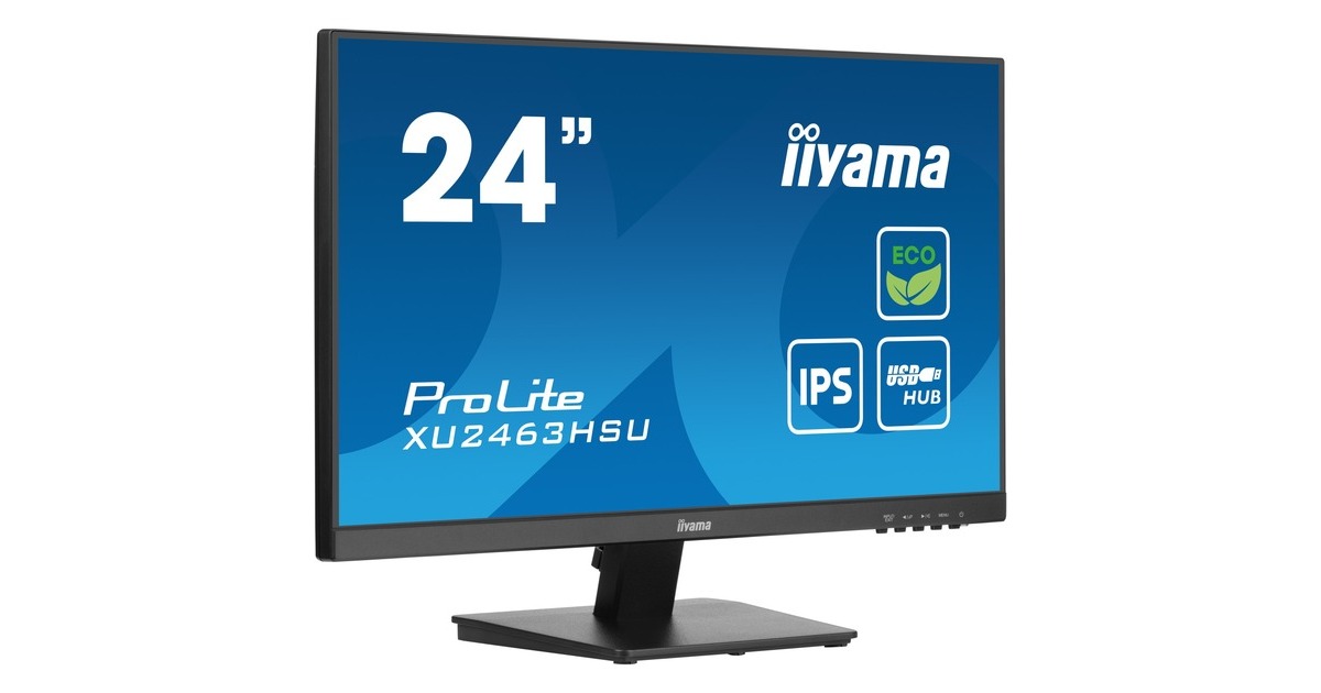 iiyama ProLite XU2463HSU-B1, LED-Monitor(61 cm (24 Zoll), schwarz (matt), FullHD, IPS, AMD Free-Sync, 100Hz Panel)