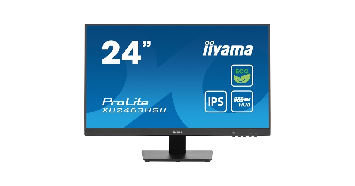 iiyama ProLite XU2463HSU-B1, LED-Monitor(61 cm (24 Zoll), schwarz (matt), FullHD, IPS, AMD Free-Sync, 100Hz Panel)