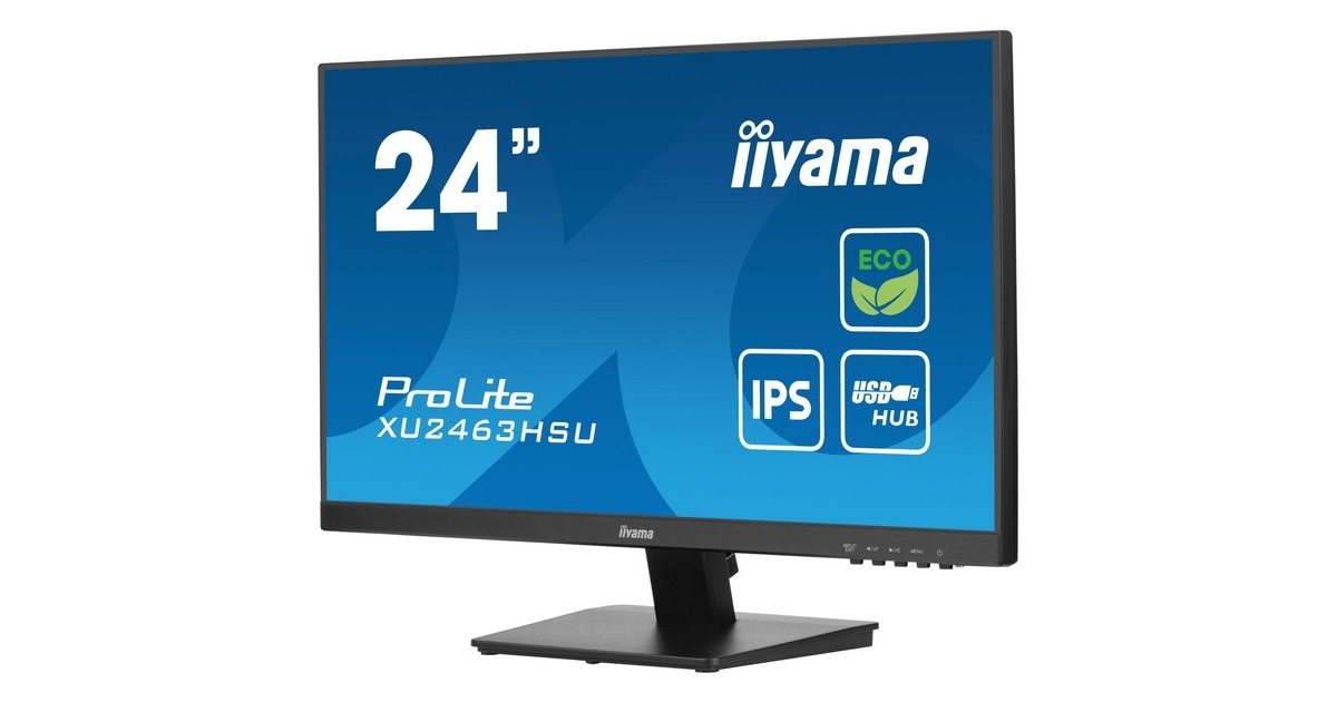 iiyama ProLite XU2463HSU-B1, LED-Monitor(61 cm (24 Zoll), schwarz (matt), FullHD, IPS, AMD Free-Sync, 100Hz Panel)