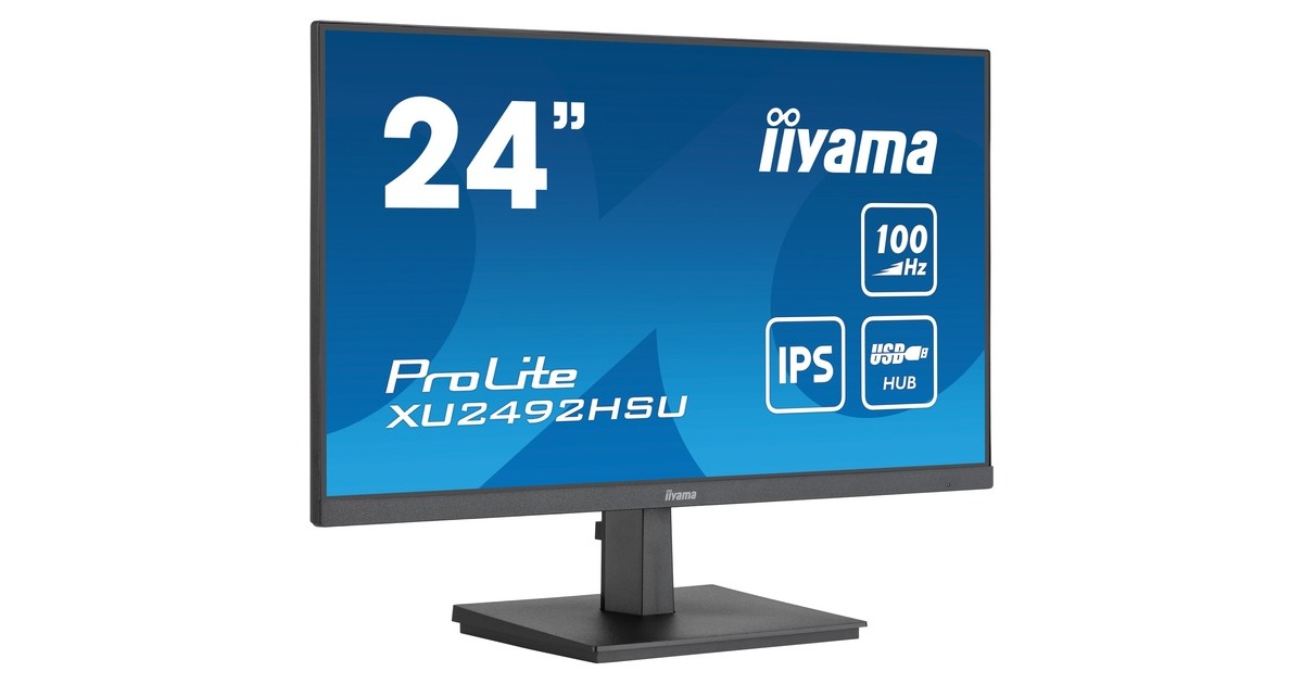 iiyama ProLite XU2492HSU-B6, LED-Monitor(61 cm (24 Zoll), schwarz (matt), FullHD, AMD Free-Sync, IPS)