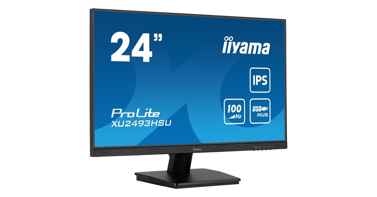 iiyama ProLite XU2493HSU-B6, LED-Monitor(61 cm (24 Zoll), schwarz (matt), FullHD, IPS, AMD Free-Sync, 100Hz Panel)