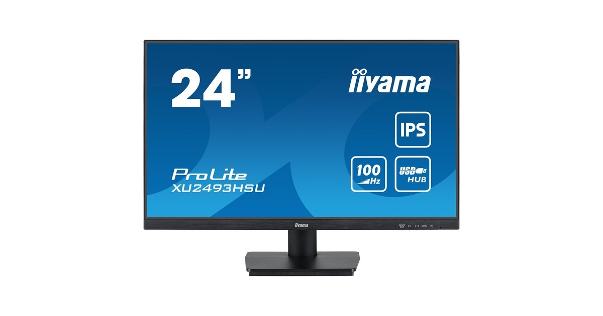iiyama ProLite XU2493HSU-B6, LED-Monitor(61 cm (24 Zoll), schwarz (matt), FullHD, IPS, AMD Free-Sync, 100Hz Panel)