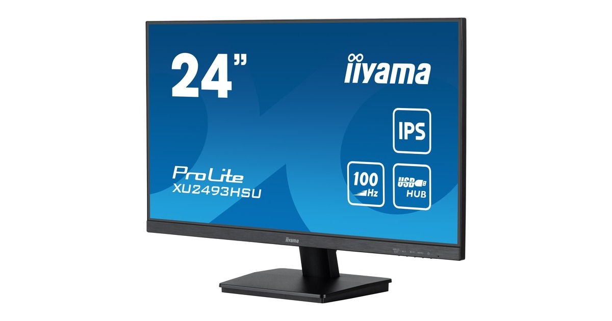iiyama ProLite XU2493HSU-B6, LED-Monitor(61 cm (24 Zoll), schwarz (matt), FullHD, IPS, AMD Free-Sync, 100Hz Panel)