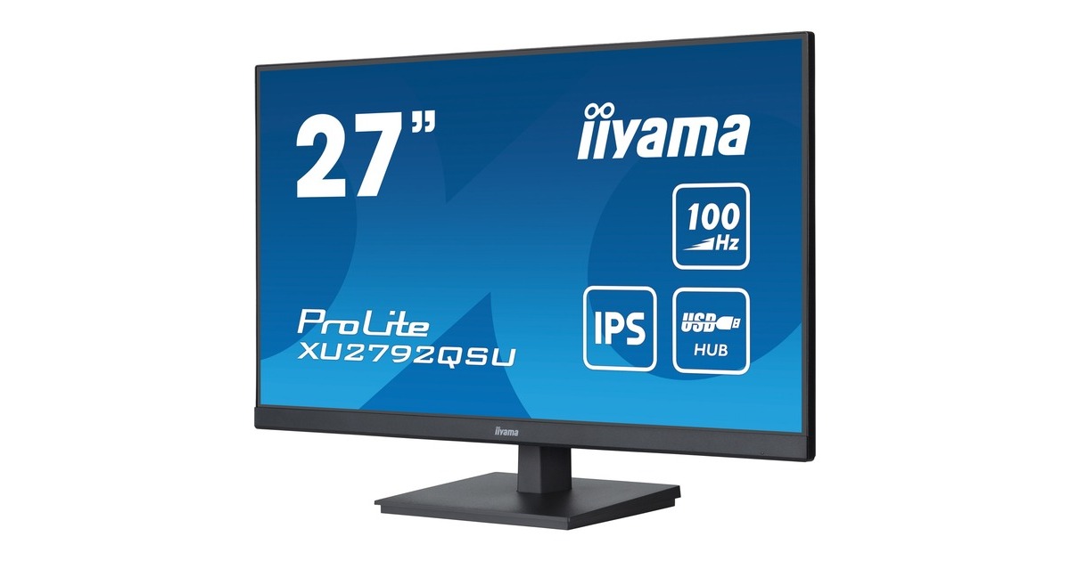 iiyama ProLite XU2792QSU-B6, LED-Monitor(69 cm (27 Zoll), schwarz (matt), WQHD, IPS, AMD Free-Sync, 100Hz Panel)