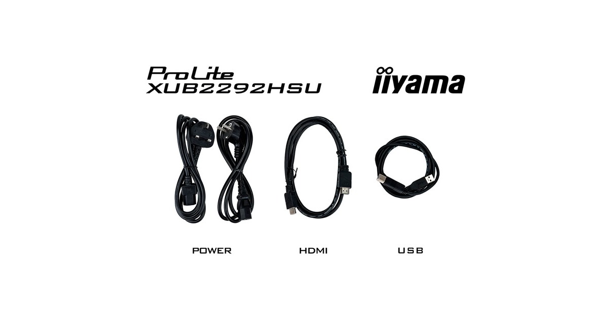 iiyama ProLite XUB2292HSU-B6, LED-Monitor(55 cm (22 Zoll), schwarz (matt), FullHD, IPS, AMD Free-Sync, 100Hz Panel)