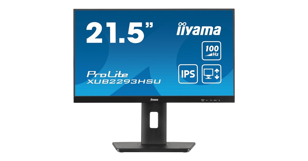 iiyama ProLite XUB2293HSU-B6, LED-Monitor(55 cm (21 Zoll), schwarz (matt), FullHD, IPS, AMD Free-Sync, 100Hz Panel)