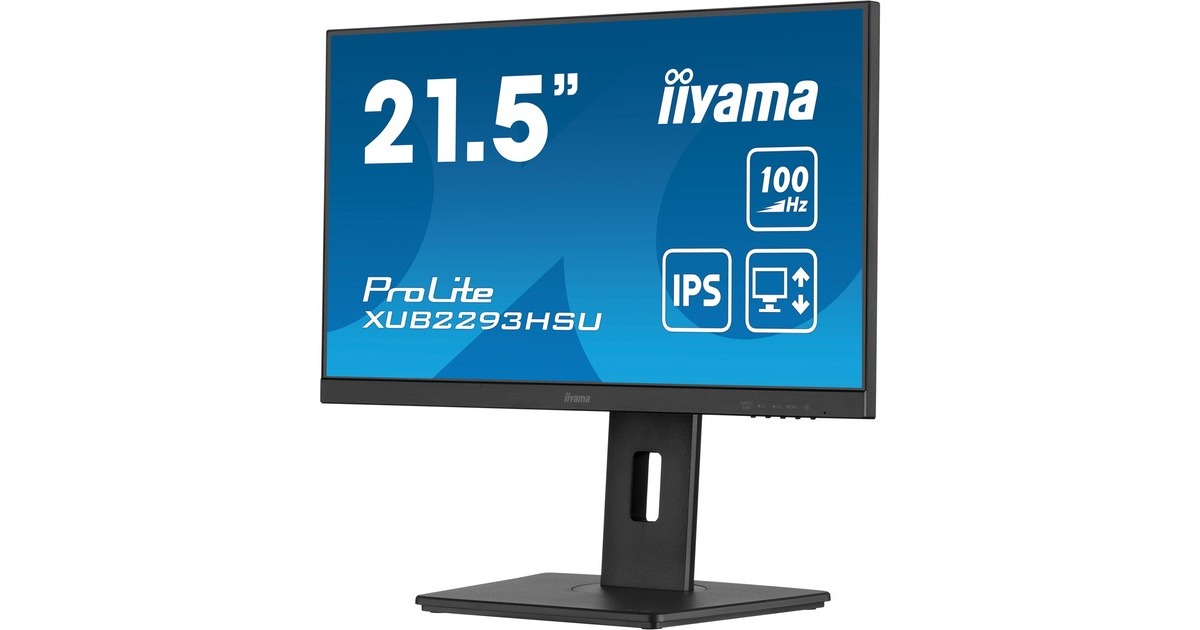 iiyama ProLite XUB2293HSU-B6, LED-Monitor(55 cm (21 Zoll), schwarz (matt), FullHD, IPS, AMD Free-Sync, 100Hz Panel)