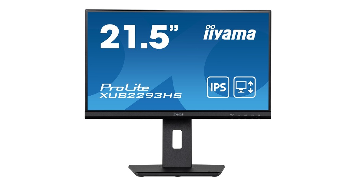 iiyama ProLite XUB2293HS-B5, LED-Monitor(55 cm (21 Zoll), schwarz, FullHD, IPS, 75 Hz)