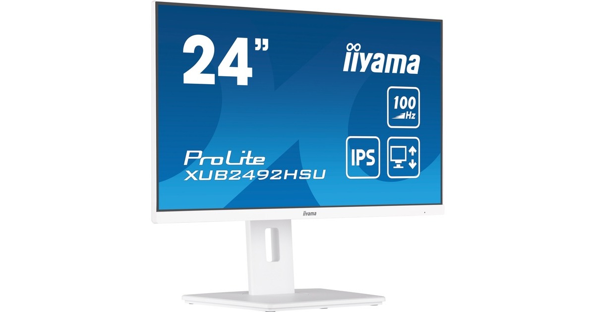 iiyama ProLite XUB2492HSU-W6, LED-Monitor(60.5 cm (23.8 Zoll), weiß (matt), FullHD, IPS, AMD Free-Sync, 100Hz Panel)