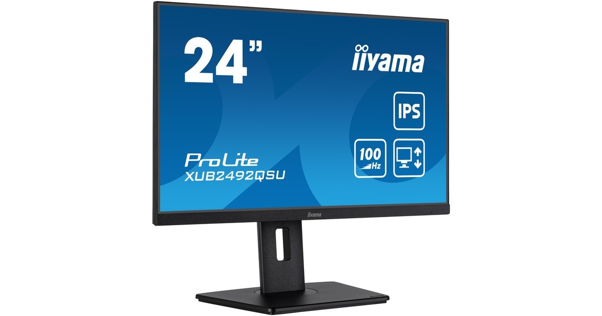 iiyama ProLite XUB2492QSU-B1, LED-Monitor(60.5 cm (23.8 Zoll), schwarz (matt), WQHD, IPS, AMD Free-Sync, 100Hz Panel)