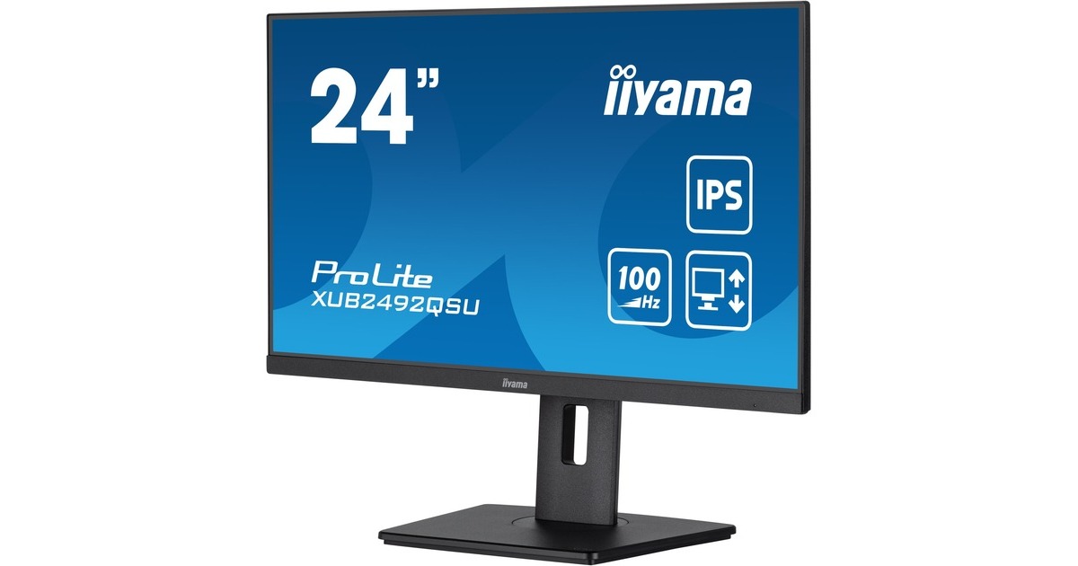 iiyama ProLite XUB2492QSU-B1, LED-Monitor(60.5 cm (23.8 Zoll), schwarz (matt), WQHD, IPS, AMD Free-Sync, 100Hz Panel)