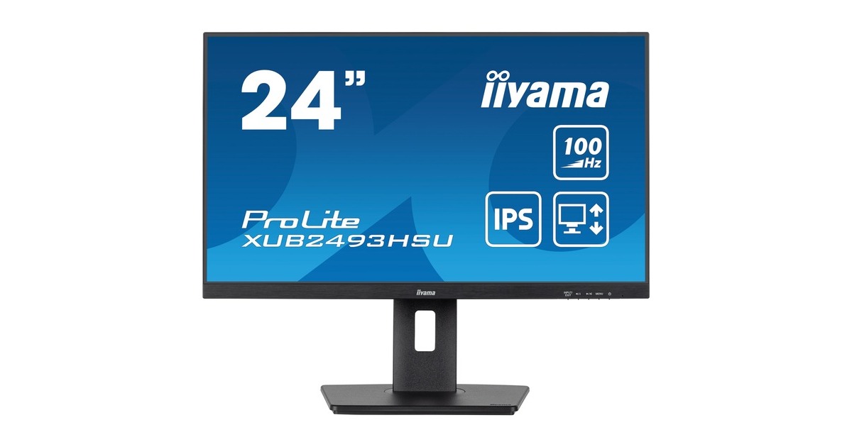 iiyama ProLite XUB2493HSU-B6, LED-Monitor(61 cm (24 Zoll), schwarz (matt), FullHD, Adaptive-Sync, IPS, 100Hz Panel)