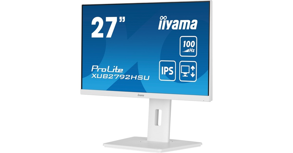 iiyama ProLite XUB2792HSU-W6, LED-Monitor(69 cm (27 Zoll), weiß (matt), FullHD, IPS, AMD Free-Sync, 100Hz Panel)