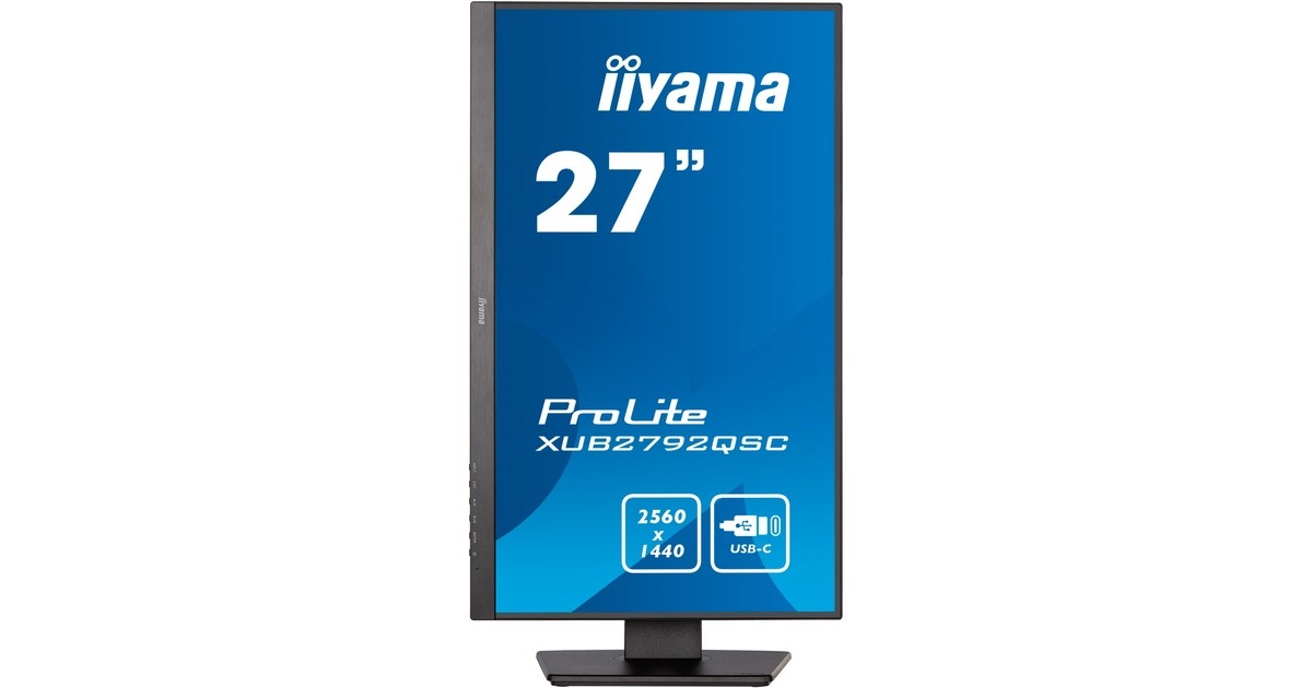 iiyama ProLite XUB2792QSC-B5, LED-Monitor(68.5 cm (27 Zoll), schwarz, QHD, IPS, USB-C, 75 Hz)