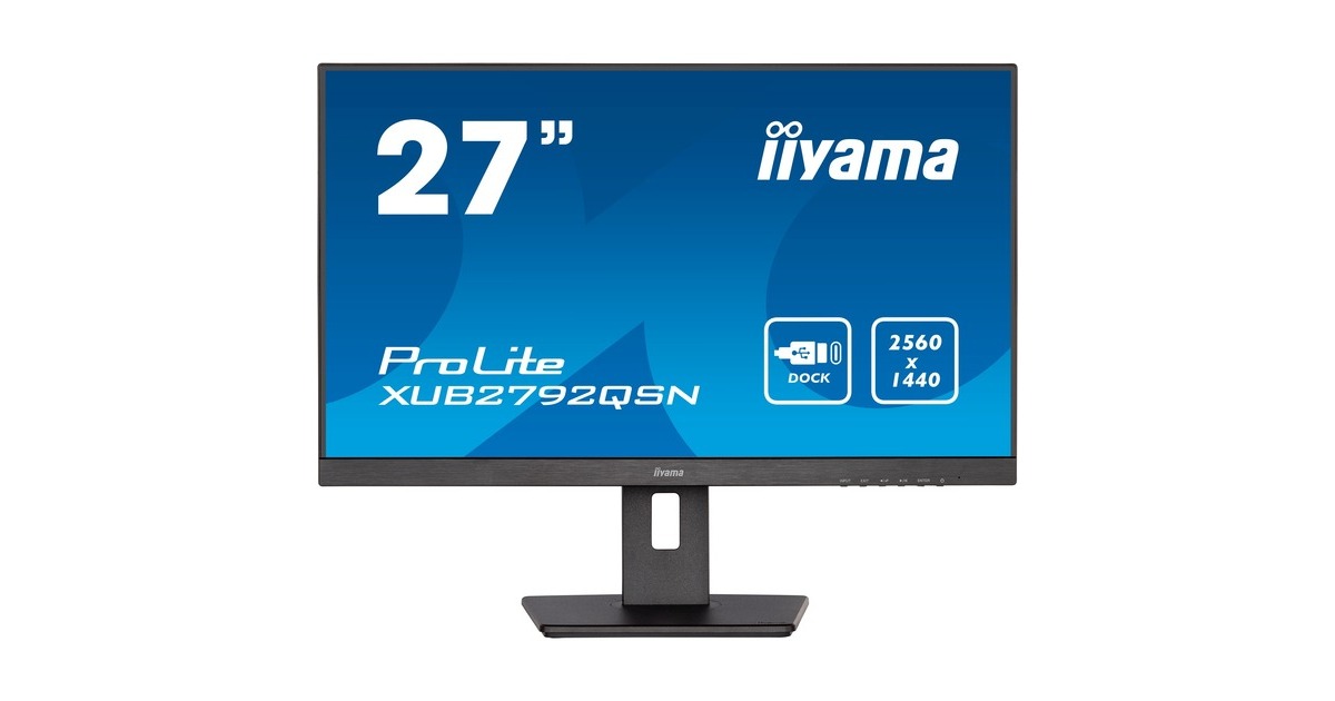iiyama ProLite XUB2792QSN-B5, LED-Monitor(68.5 cm (27 Zoll), grau, QHD, IPS, 75 Hz, HDMI, USB-C)
