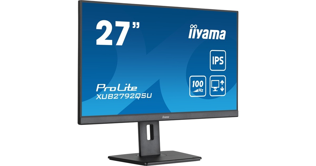 iiyama ProLite XUB2792QSU-B6, LED-Monitor(69 cm (27 Zoll), schwarz (matt), WQHD, IPS, AMD Free-Sync, 100Hz Panel)