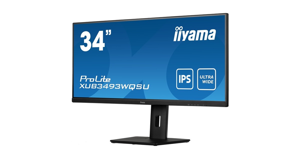 iiyama ProLite XUB3493WQSU-B5, LED-Monitor(86 cm (34 Zoll), schwarz, QHD, IPS, 75 Hz, HDMI)