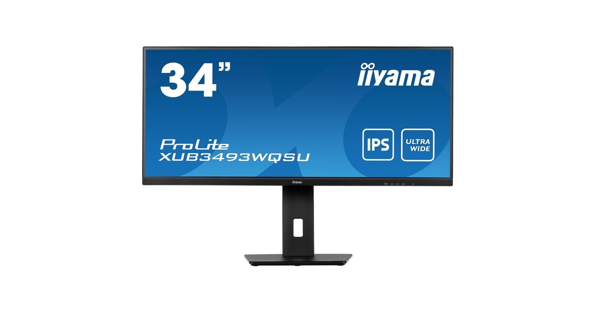 iiyama ProLite XUB3493WQSU-B5, LED-Monitor(86 cm (34 Zoll), schwarz, QHD, IPS, 75 Hz, HDMI)