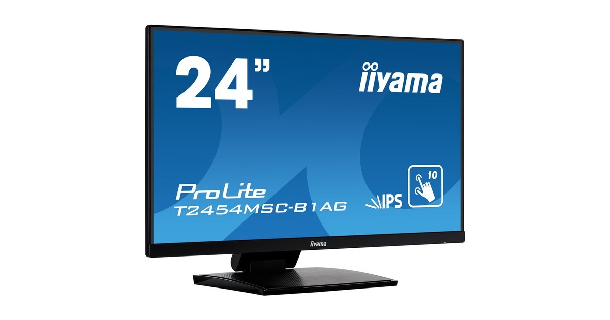 iiyama T2454MSC-B1AG, LED-Monitor(60.5 cm (23.8 Zoll), schwarz, FullHD, IPS, HDMI, VGA, Lautsprecher)